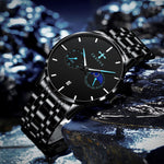 TRSOYE TRS658 Men's Casual Waterproof Steel Belt Quartz Watch - TempoqWatch