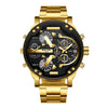 Maklon Large Dial 2 Time Quartz watch for Men