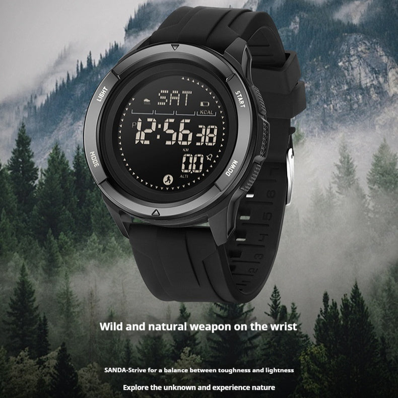 Sanda 2197 Compass Step Counter Digital Watch For Men