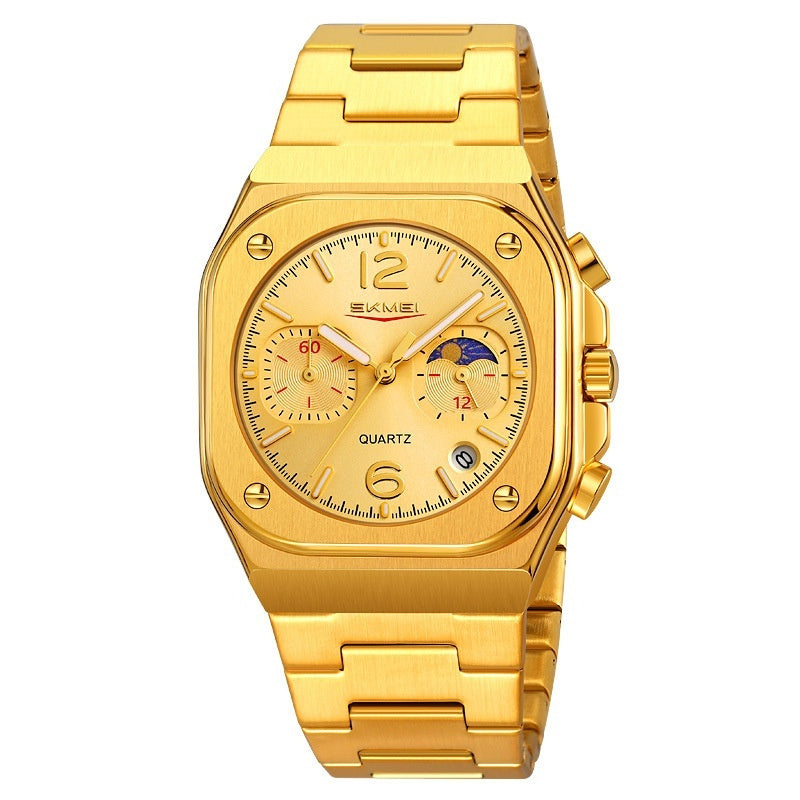 Skmei 9368 Moonphase calendar Quartz watch for Men