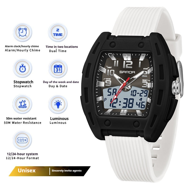 Sanda 6330 Sporty Stylish And Energetic Bucket-style Wristwatch for Men AKDPN