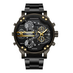Maklon Large Dial 2 Time Quartz watch for Men