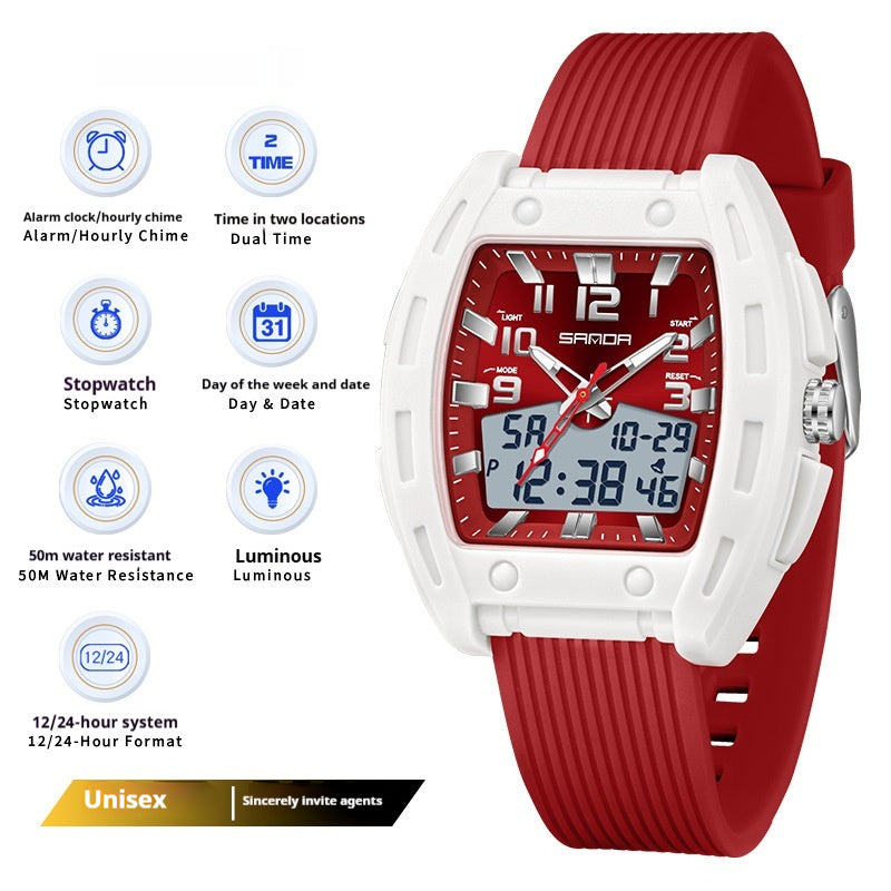 Sanda 6330 Sporty Stylish And Energetic Bucket-style Wristwatch for Men AKDPN