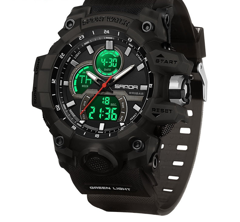 Sanda 6198 Sports Waterproof Electronic Watch for Men