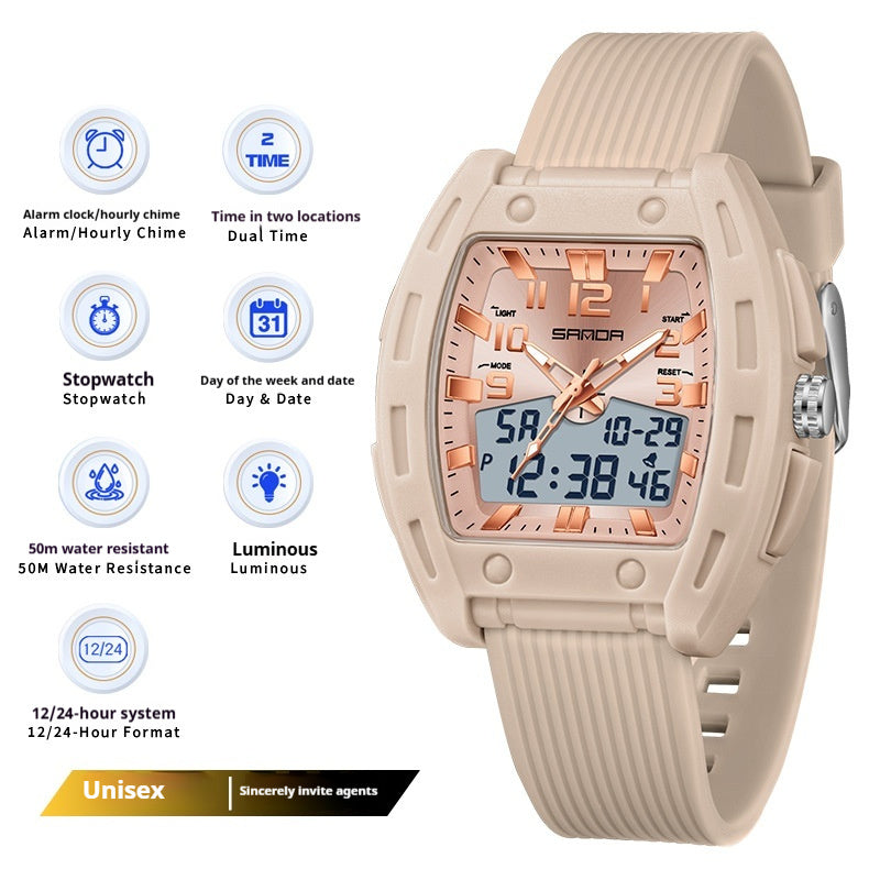 Sanda 6330 Sporty Stylish And Energetic Bucket-style Wristwatch for Men AKDPN