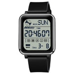 Sanda 6159 Square Stopwatch Multifunctional Waterproof Digital Sports Watch for Men