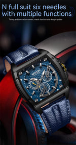 Sanda 5308 Three Eyes And Six Needles Quartz Watch For Men Large Dial