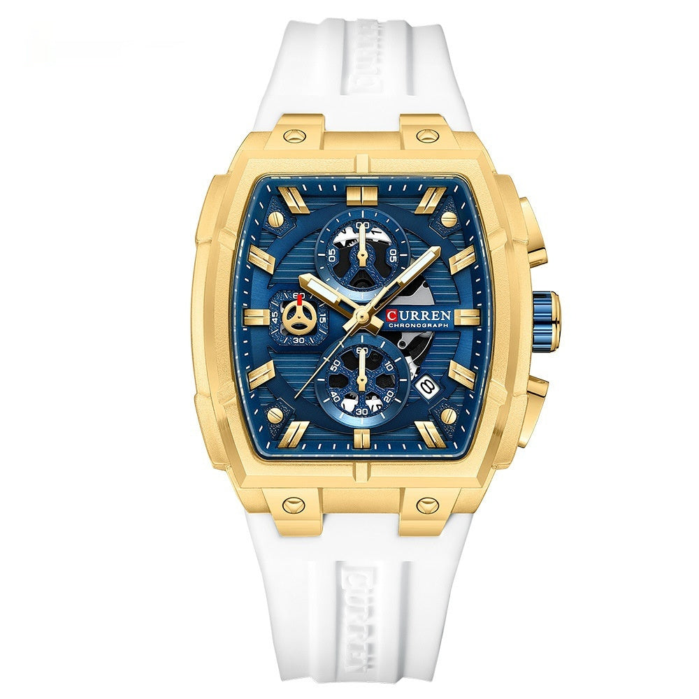 Curren 8488 Waterproof Calendar Six-Hand Quartz Watch for Men