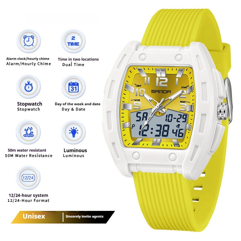 Sanda 6330 Sporty Stylish And Energetic Bucket-style Wristwatch for Men AKDPN