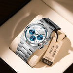 Poedagar 970 Multifunctional Luminous Thin Watch For Men