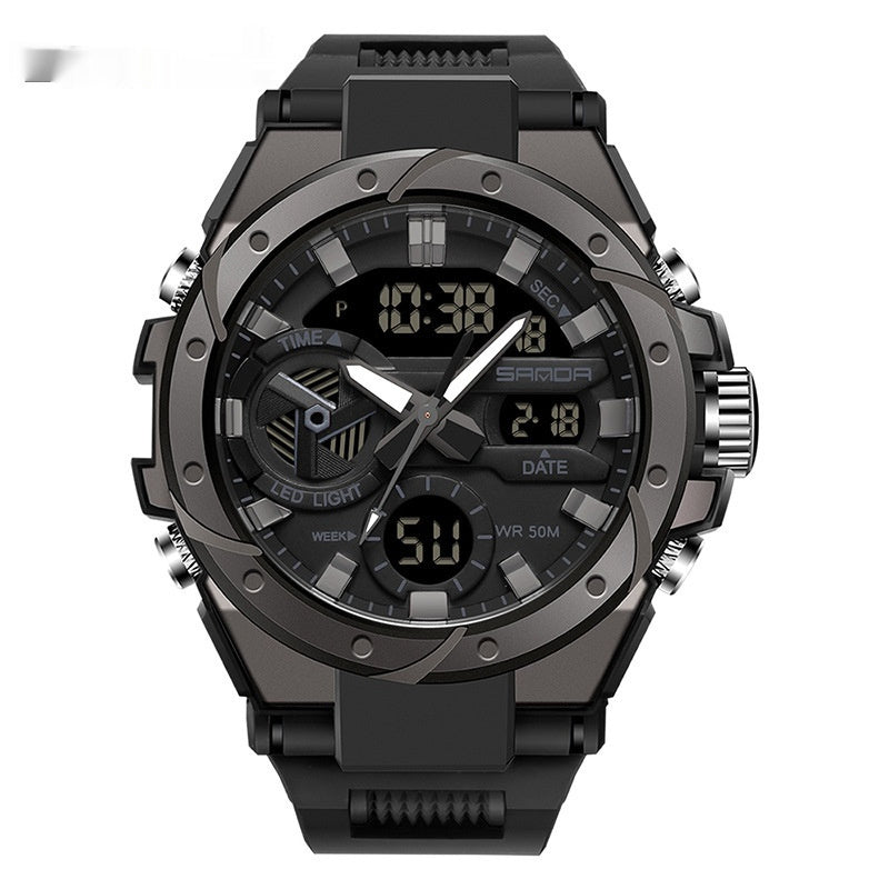 Sanda 3313 Multifunctional Outdoor Luminous Waterproof Watch For Men