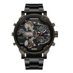 Maklon Large Dial 2 Time Quartz watch for Men