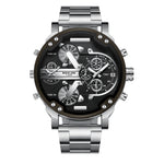 Maklon Large Dial 2 Time Quartz watch for Men