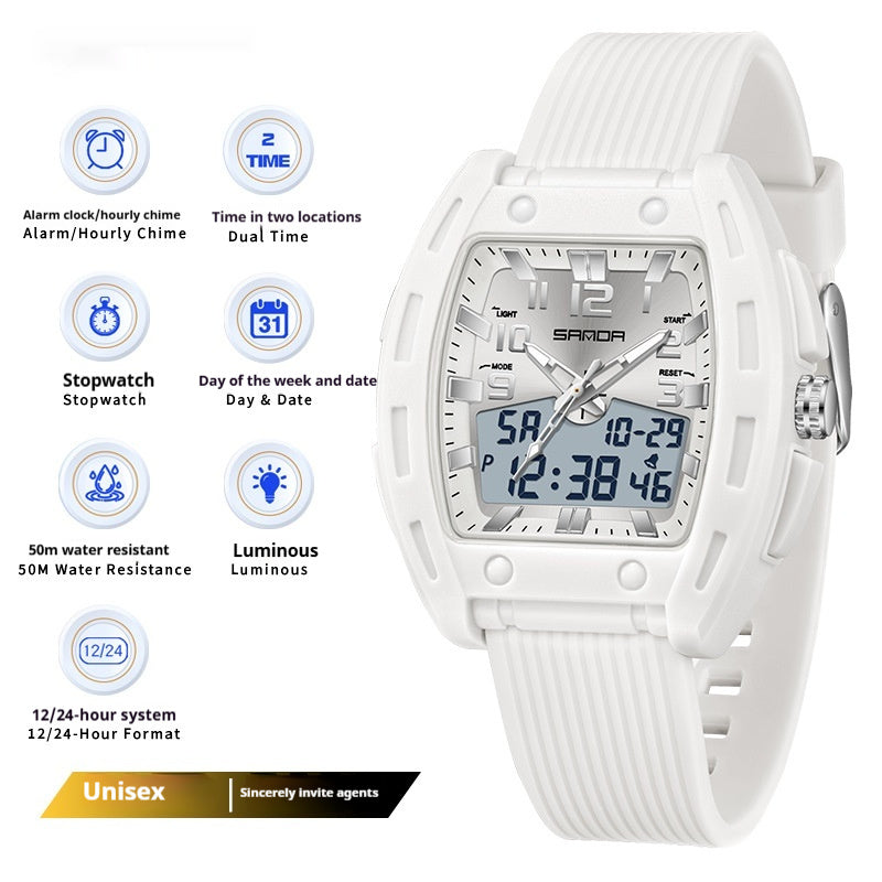 Sanda 6330 Sporty Stylish And Energetic Bucket-style Wristwatch for Men AKDPN