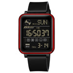 Sanda 6159 Square Stopwatch Multifunctional Waterproof Digital Sports Watch for Men