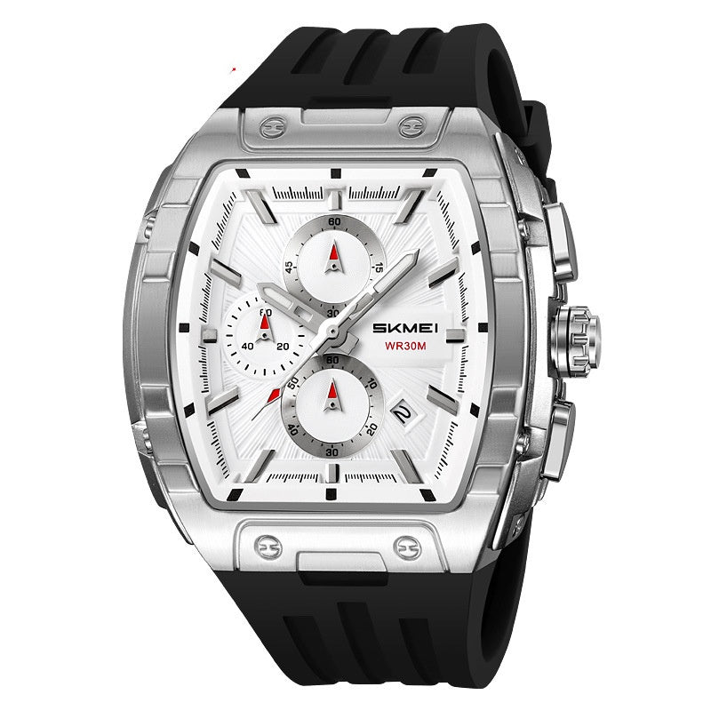 Skmei 2363 Multi-function Chronograph Three-hand Watch Barrel-shaped Quartz watch for men Skmei