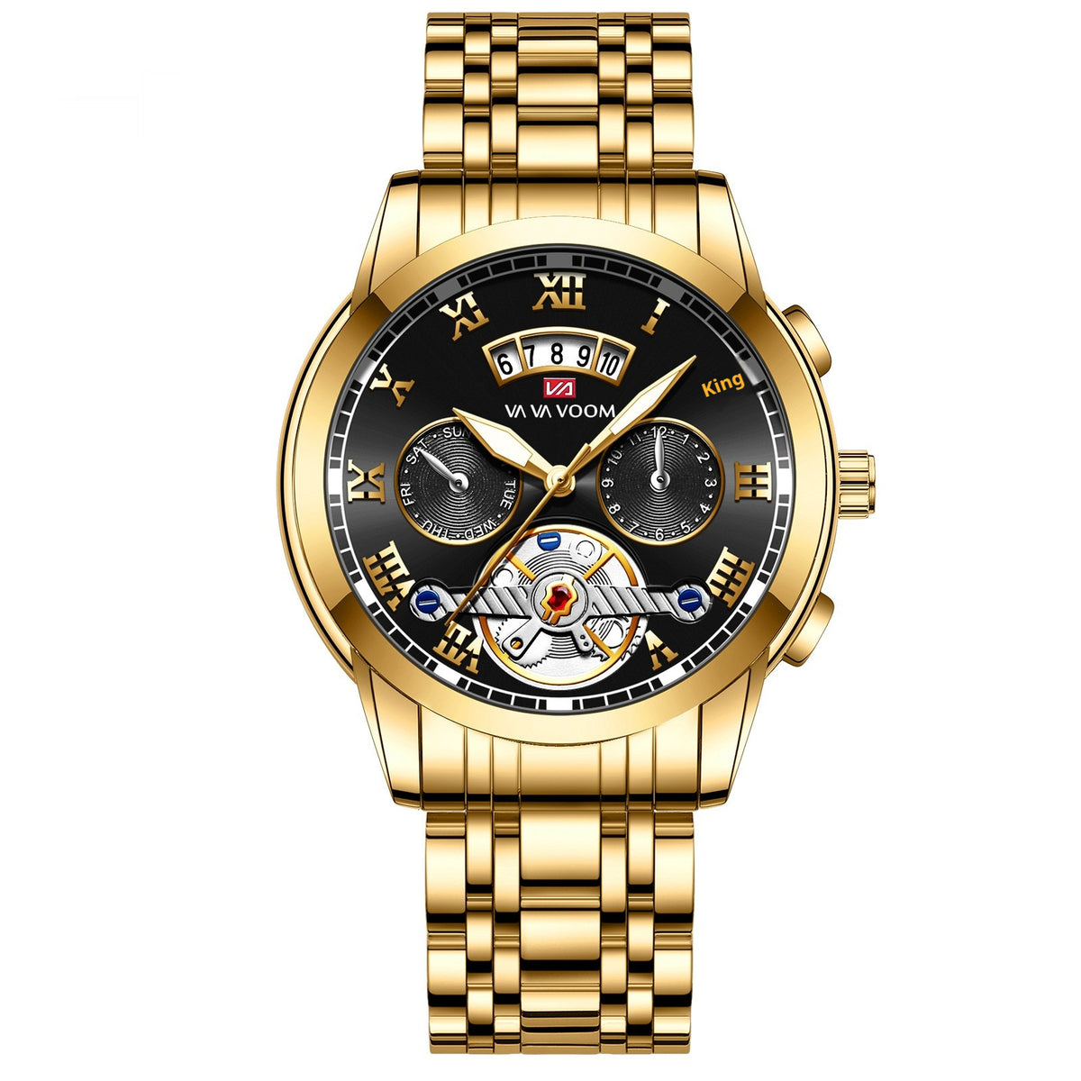 VA VA VOOM 2453 Tourbillon design Calendar Watch For Men