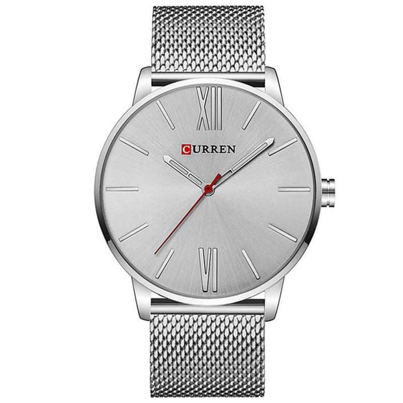 Curren 8238 Men's Fashion Stainless Steel Strap Wrist Quartz Watch - Skmeico