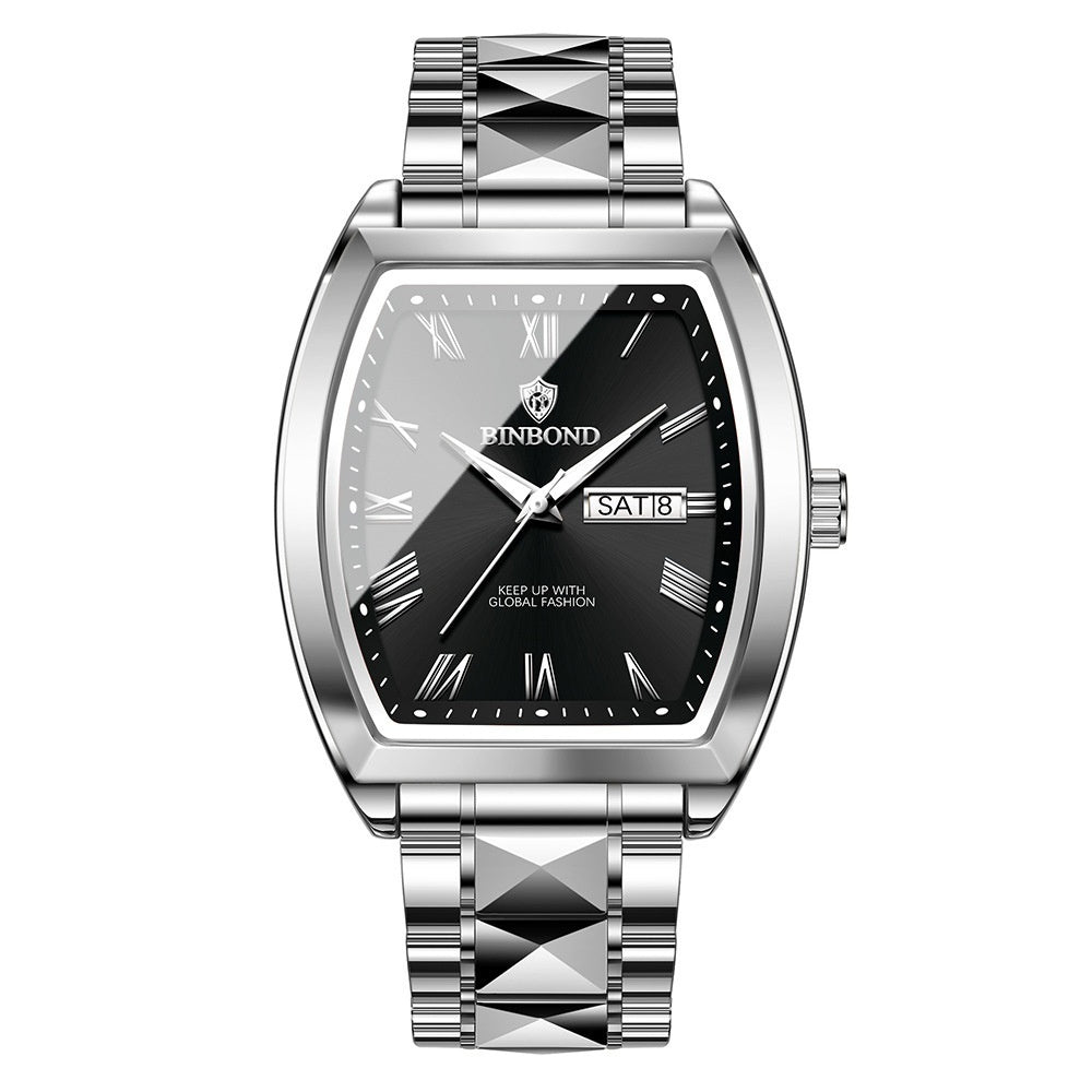 B355 Dual Calendar Luminous Quartz Watch for Men