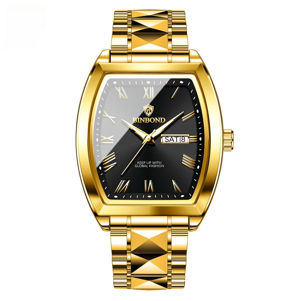 B355 Dual Calendar Luminous Quartz Watch for Men