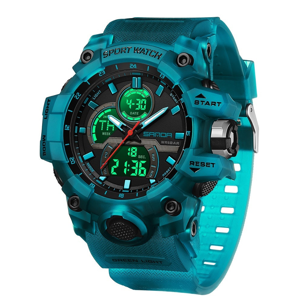 Sanda 6198 Sports Waterproof Electronic Watch for Men