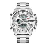 KAT 1183 Double Display Alarm Clock Led Sports Steel Watch for Men