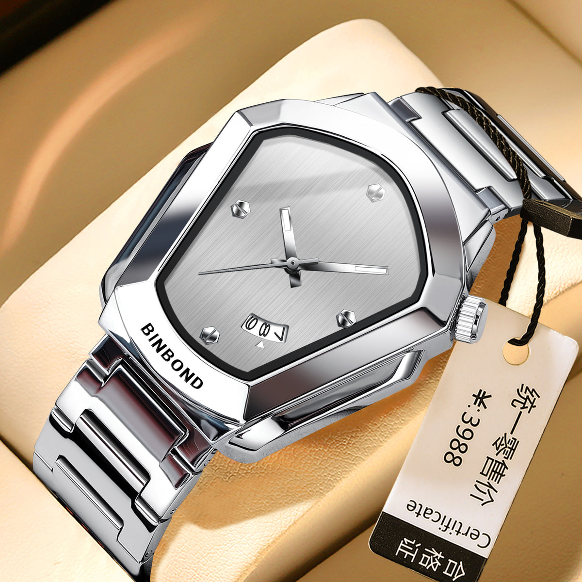 Binbond B760 Unisex Quartz Watch with Date display