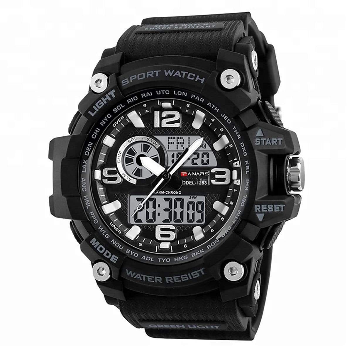1283 Analog Digital Sports watch for Men Black Skmei