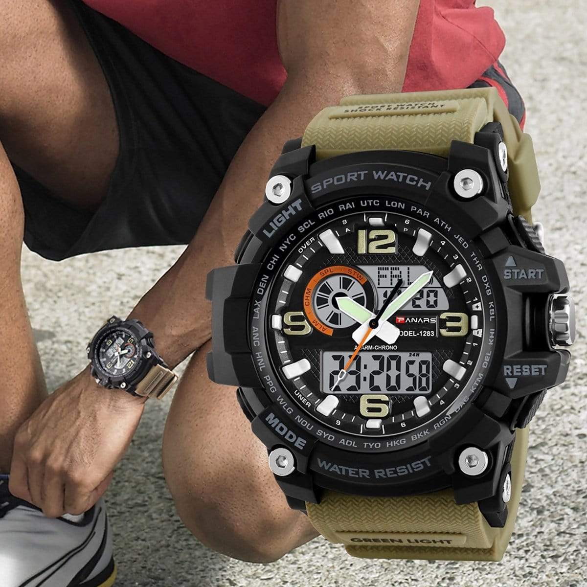 1283 Analog Digital Sports watch for Men Black Skmei