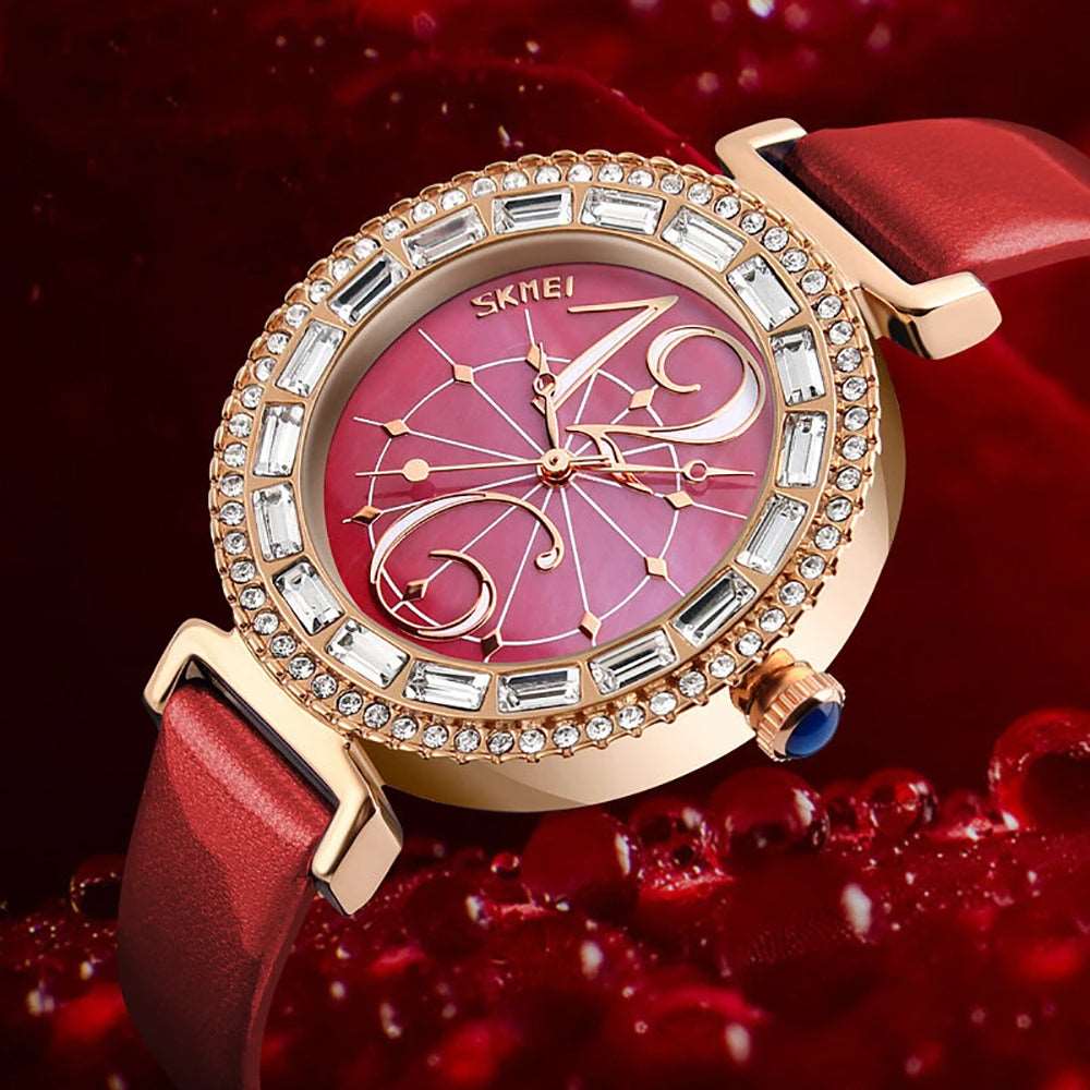 Skmei 9158 Original sparkling diamond Analog watch For Women Girls Skmei