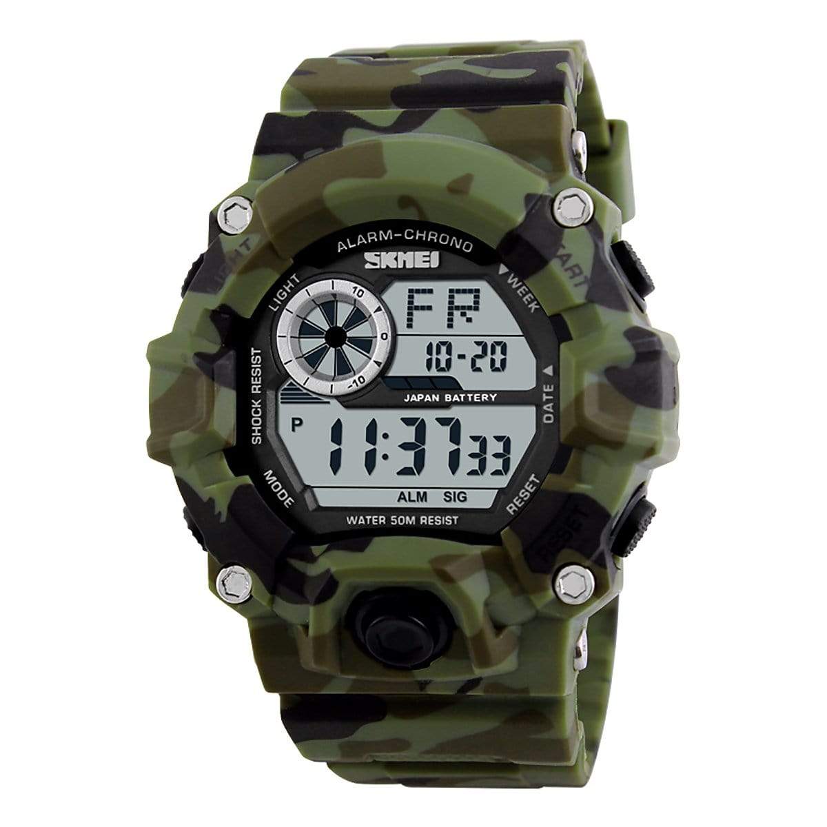 Skmei 1019 Original Camouflage Digital Round Waterproof Sport watch For Men
