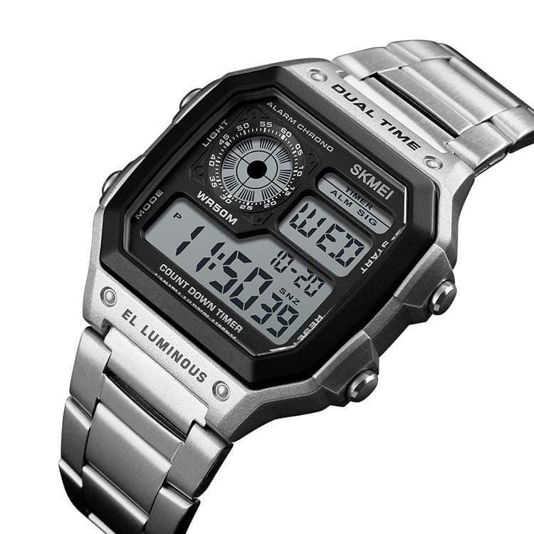 Skmei 1335 Original stainless steel square dial sport Digital