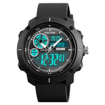 Skmei 1361 Original Analog Digital Big Dial Sport watch for Men Black - Skmeico