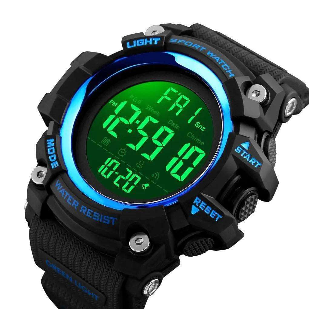 Skmei 1384 Original Luxury Men Wrist Watch Waterproof LED Electronic Digital Male Watch Countdown Stopwatch Sport Watch Mens Watches Skmei