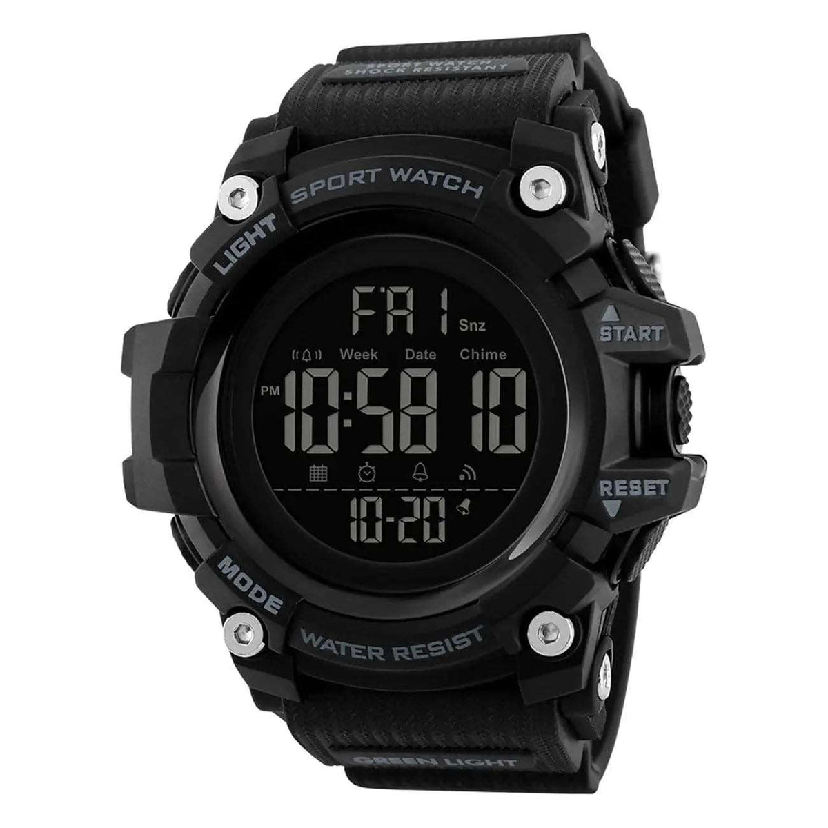 Skmei 1384 Original Luxury Men Wrist Watch Waterproof LED Electronic Digital Male Watch Countdown Stopwatch Sport Watch Mens Watches Skmei