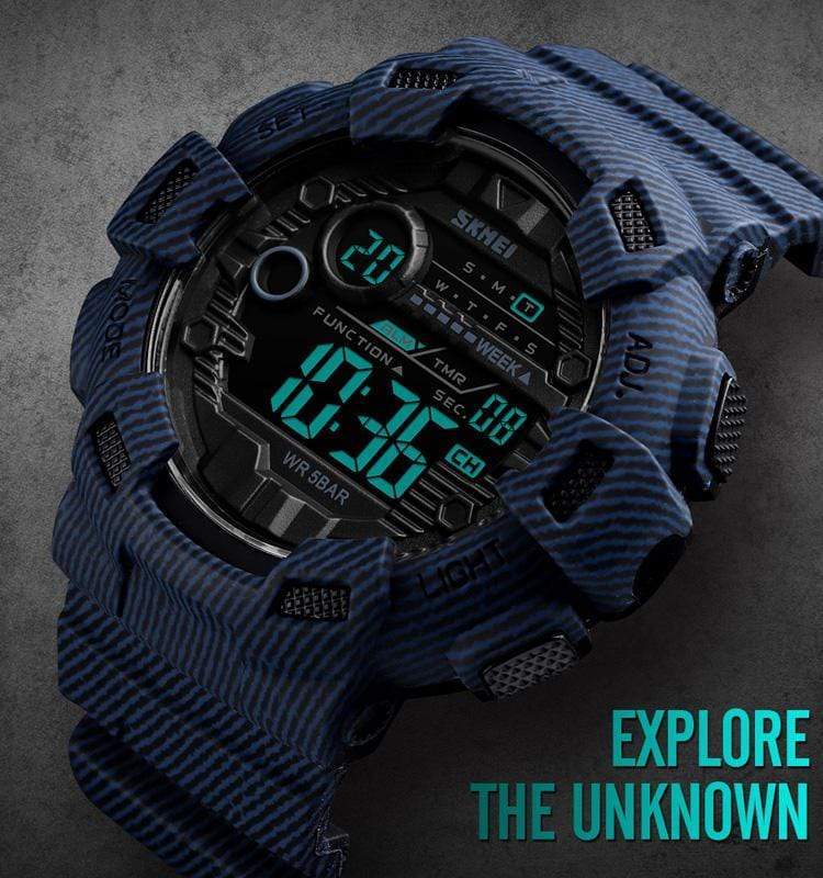 Skmei 1472 Original Digital denim blue color watch for men Skmei